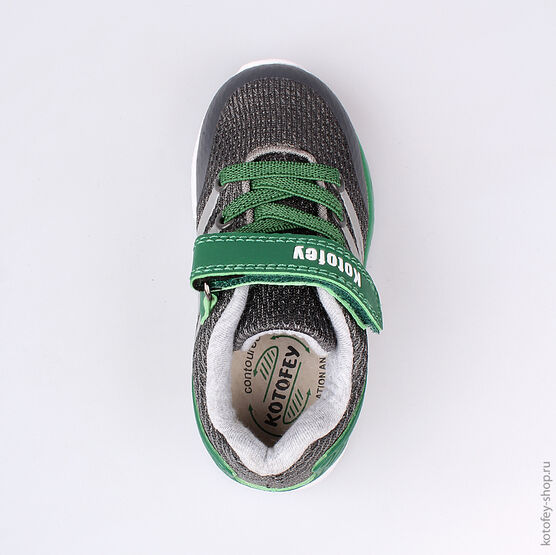 144066-71 Кроссовки для мальчики сер-зел фото №4