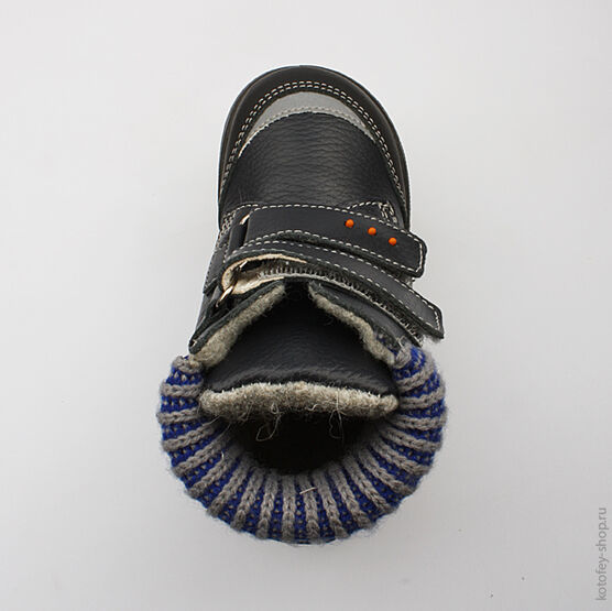 152096-35 Ботинки для мальчики светло-синий фото №4