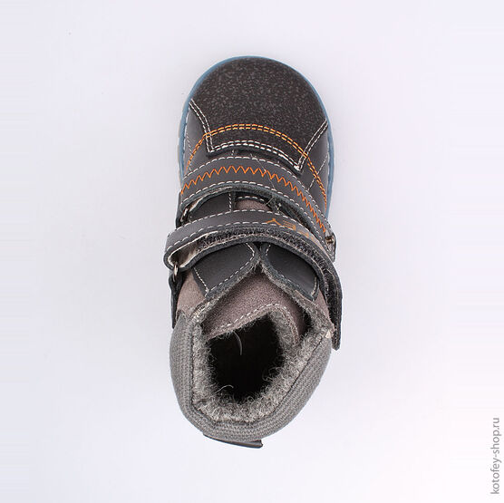 152098-32 Ботинки для мальчики серый фото №4