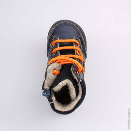 152105-32 Ботинки для мальчики светло-синий фото №4