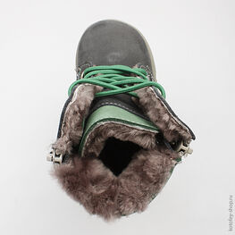 152108-53 Сапожки для мальчики син-зел фото №4