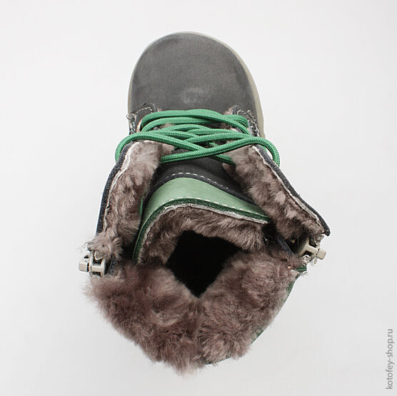152108-53 Сапожки для мальчики син-зел фото №4