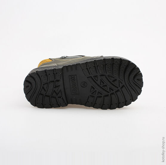 152113-31 Ботинки для мальчики сер-жел фото №3