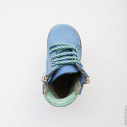 152113-33 Ботинки для мальчики син-зел фото №4