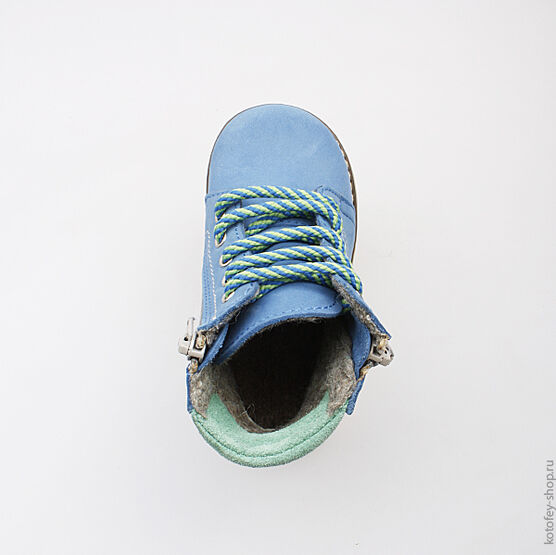 152113-33 Ботинки для мальчики син-зел фото №4