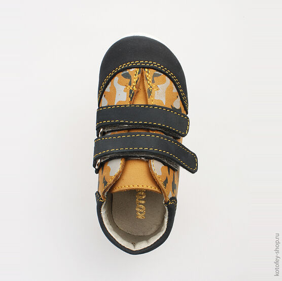 152120-21 Ботинки для мальчики син-жел фото №4