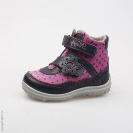 152128-31 Ботинки для девочки син-роз