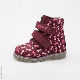 152132-31 Ботинки для девочки бордовый