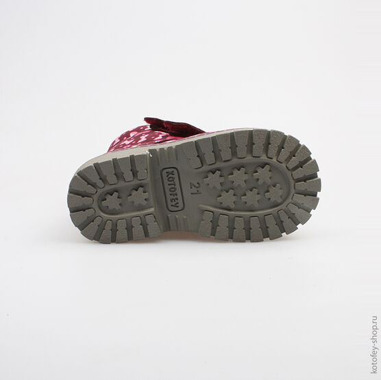 152132-31 Ботинки для девочки бордовый фото №3