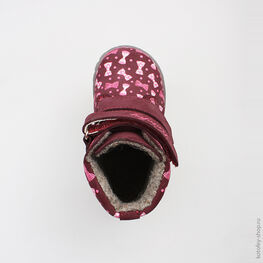 152132-31 Ботинки для девочки бордовый фото №4