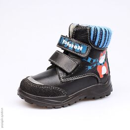 152141-31 Ботинки для мальчики чер-син