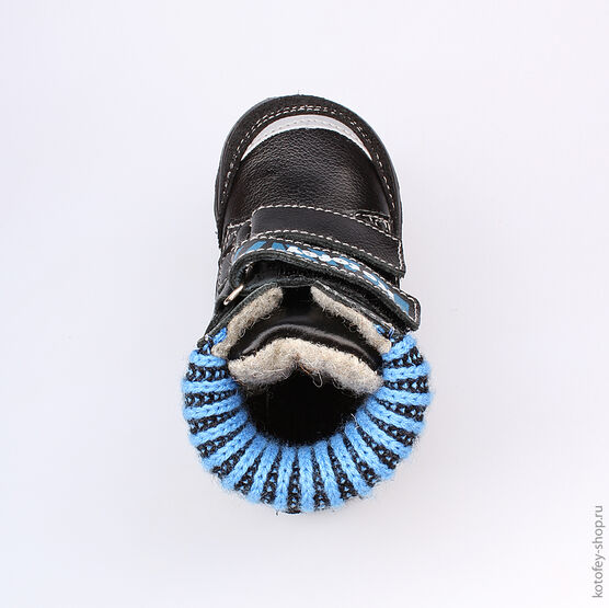 152141-31 Ботинки для мальчики чер-син фото №4