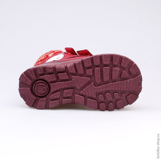 152142-31 Ботинки для девочки красный фото №3