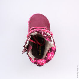 152143-33 Ботинки для девочки бордовый фото №4