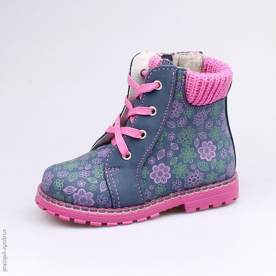 152145-32 Ботинки для девочки светло-синий