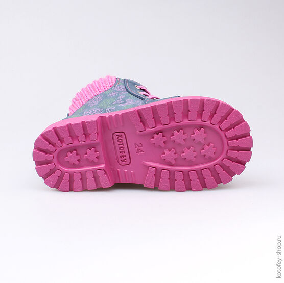 152145-32 Ботинки для девочки светло-синий фото №3