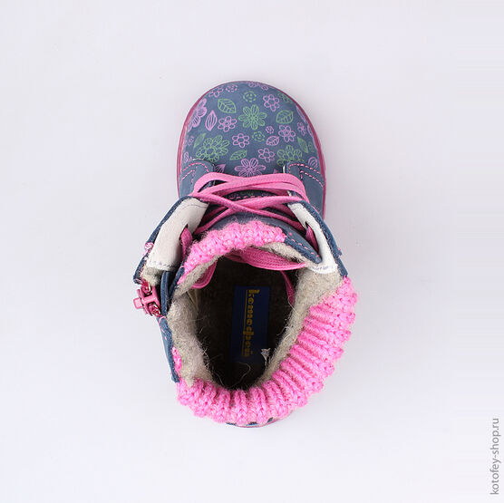 152145-32 Ботинки для девочки светло-синий фото №4