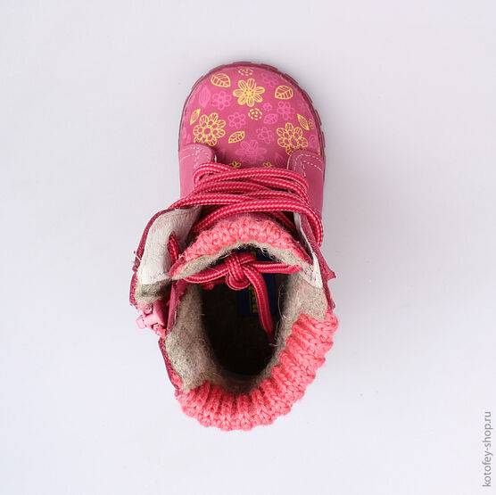 152145-34 Ботинки для девочки розовый фото №4