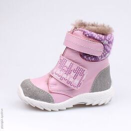 152156-51 Сапожки для девочки сир-сер