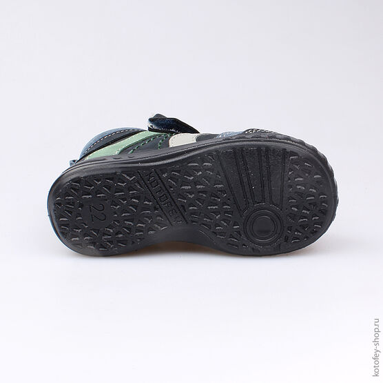 152162-31 Ботинки для мальчики син-зел фото №3