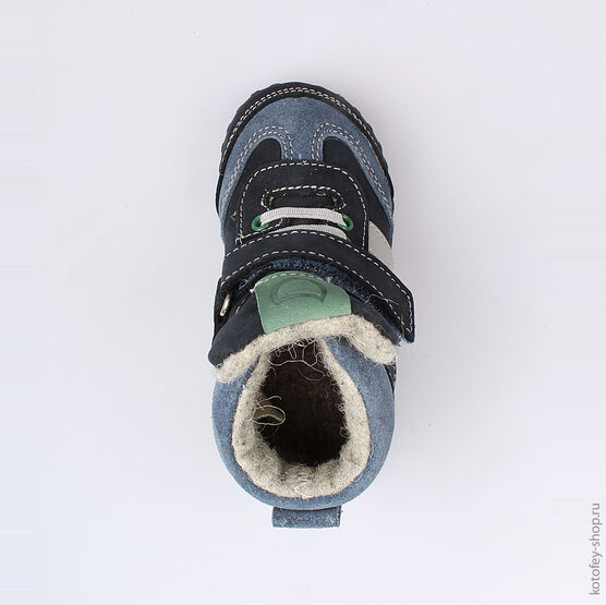 152162-31 Ботинки для мальчики син-зел фото №4