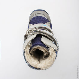 157001-41 Валенки для мальчики светло-синий фото №4