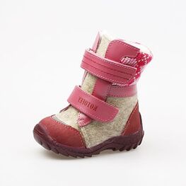 157001-43 Валенки для девочки сер-роз-бор