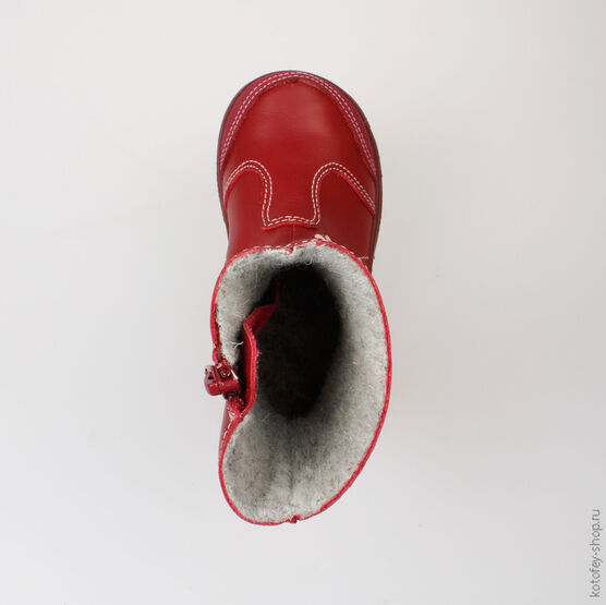 162023-31 Сапожки для девочки бордовый фото №4