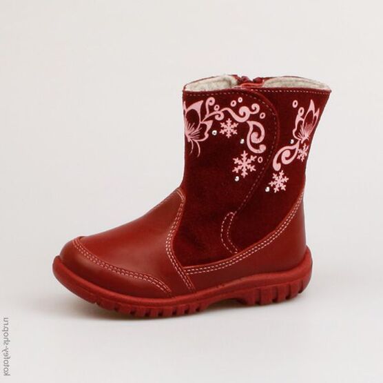 162030-33 Сапожки для девочки бордовый