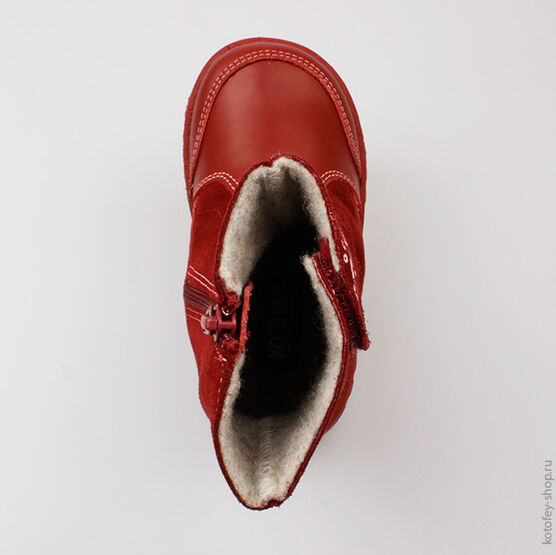162030-33 Сапожки для девочки бордовый фото №4
