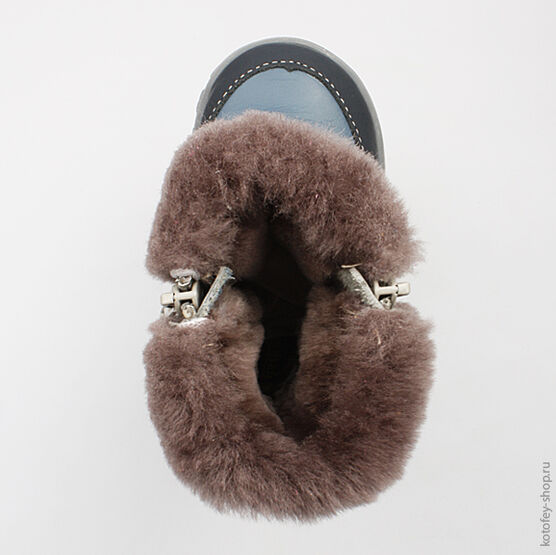 162038-51 Сапожки для мальчики син-сер фото №4