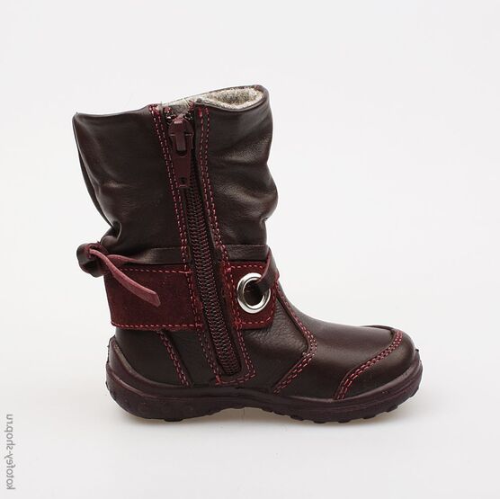 162040-31 Сапожки для девочки бордовый фото №2