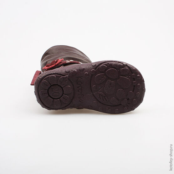 162040-31 Сапожки для девочки бордовый фото №3