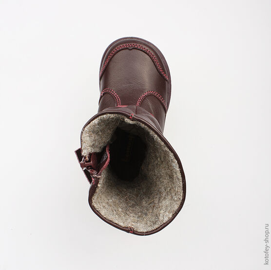 162040-31 Сапожки для девочки бордовый фото №4