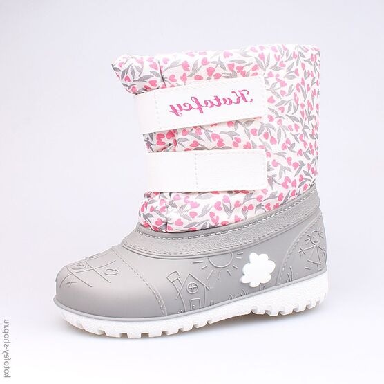 164050-41 Сноубутсы для девочки сер-бел