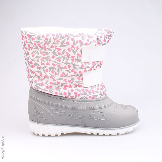 164050-41 Сноубутсы для девочки сер-бел фото №2