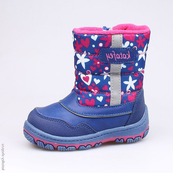 164901-41 Мембранные сапожки для девочки светло-синий