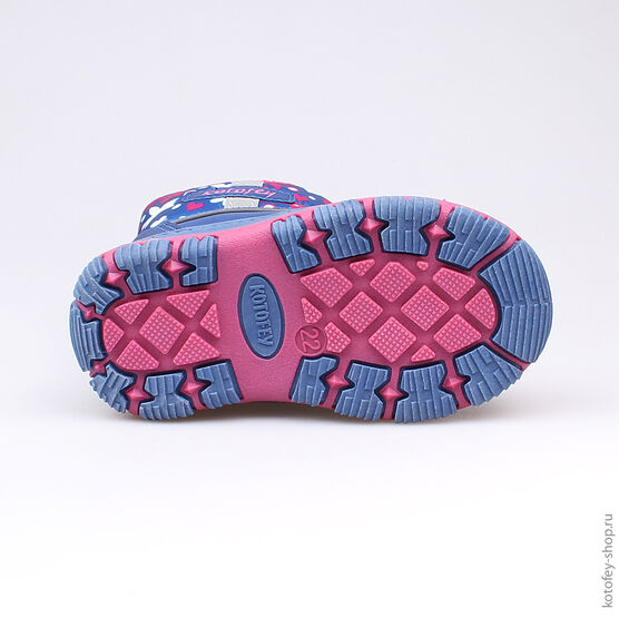 164901-41 Мембранные сапожки для девочки светло-синий фото №3