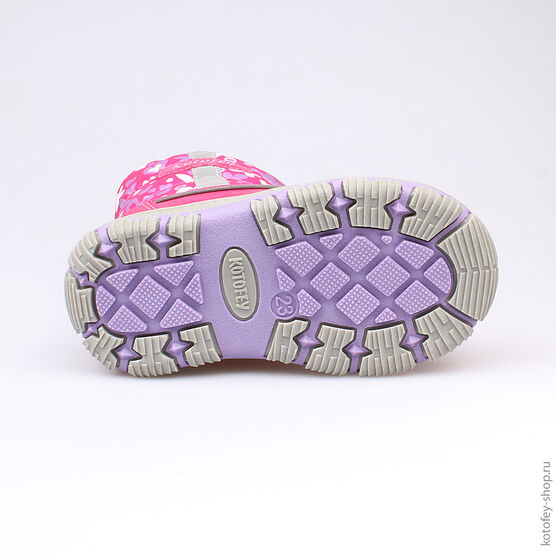 164901-42 Мембранные сапожки для девочки фук-сир фото №3