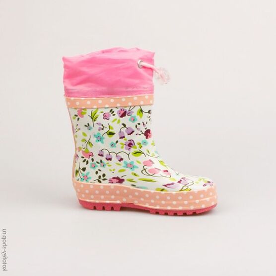 166028-12 Резиновые сапоги для девочки персиковый фото №2