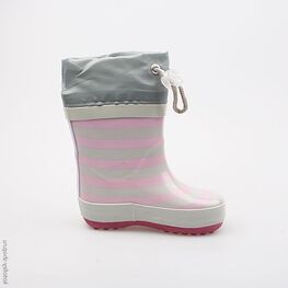 166053-11 Резиновые сапоги для девочки сер-роз фото №2