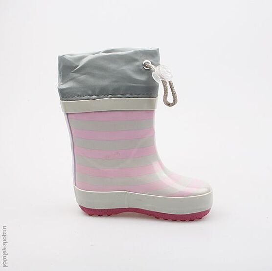 166053-11 Резиновые сапоги для девочки сер-роз фото №2