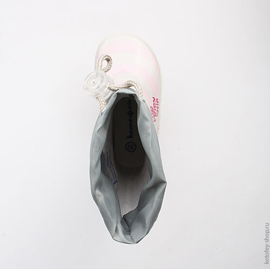 166053-11 Резиновые сапоги для девочки сер-роз фото №4