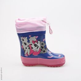 166054-11 Резиновые сапоги для девочки син-роз фото №2