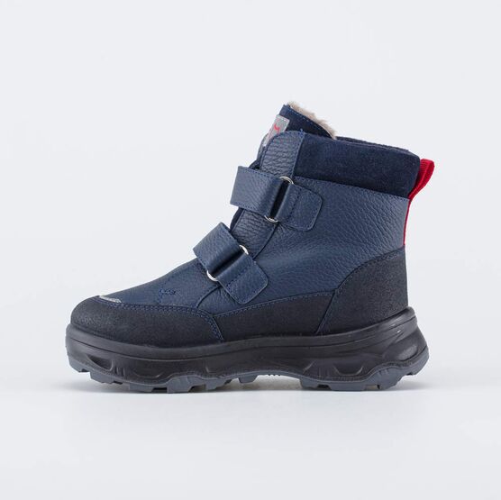 652221-52 Зимние ботинки на липучках для мальчка для мальчики синий + красный фото №2