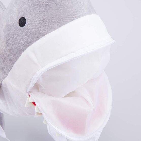 02710321-40 Плюшевый рюкзак-игрушка Акула для мальчики серый фото №4