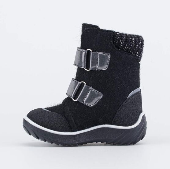 157005-46 Валенки на липучках Звездочка черный для девочки черный фото №2