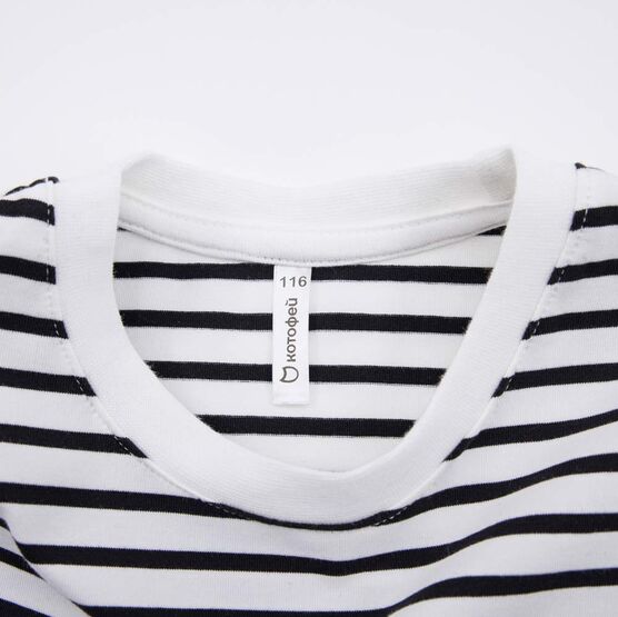 07702030-40 Лонгслив детский бежевый + черный для мальчики бежевый + черный фото №3