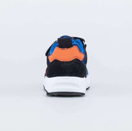 144201-71 Кроссовки с кожаными вставками для мальчики чер-син фото №5