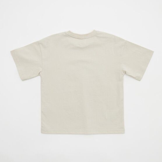 07802086-60 Бежевая футболка с принтом для девочки для девочки бежевый фото №2